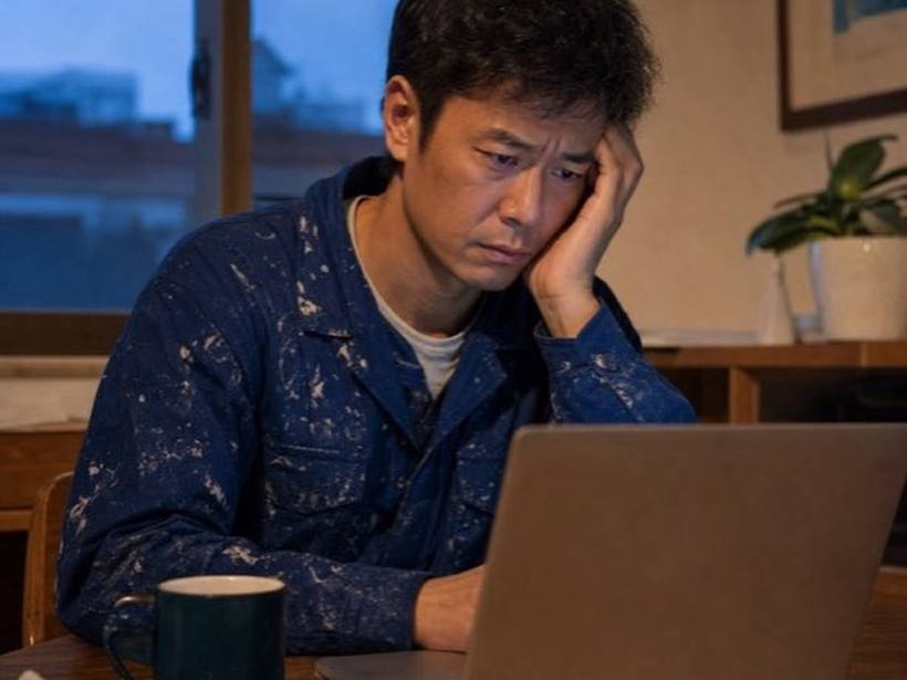 悩みのシーン